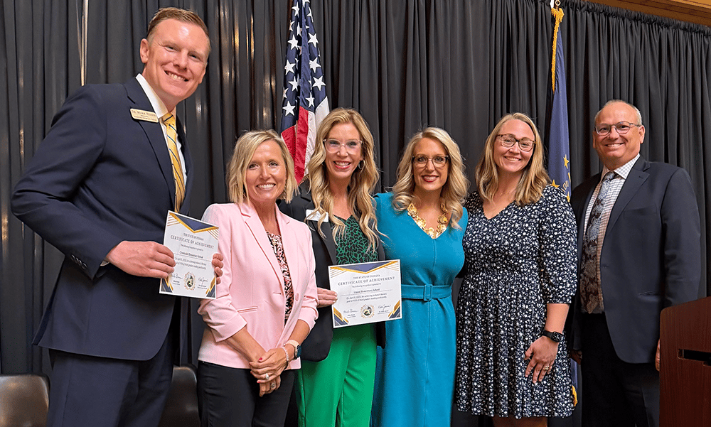 Creekside and Union Recognized for Literacy Achievement